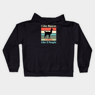 I Like Alpacas & Maybe Like 3 People Kids Hoodie